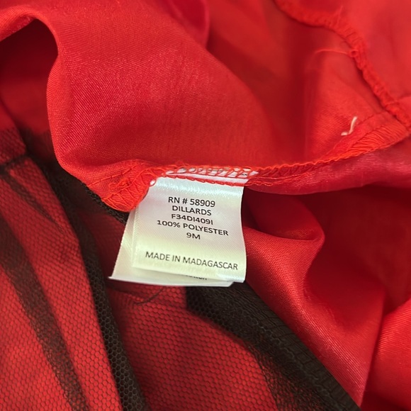 Edgehill Collection Ruffle Neck Short Sleeve Taffeta Dress - Picture 9 of 13